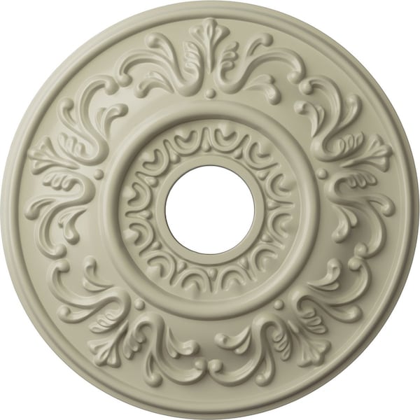 Ekena Millwork Valletta Ceiling Medallion (Fits Canopies up to 3 1/2"), 18"OD x 3 1/2"ID x 1"P, Clear Yellow CM18VLCYF - main